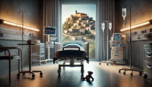lettino ospedale bimbo morto
