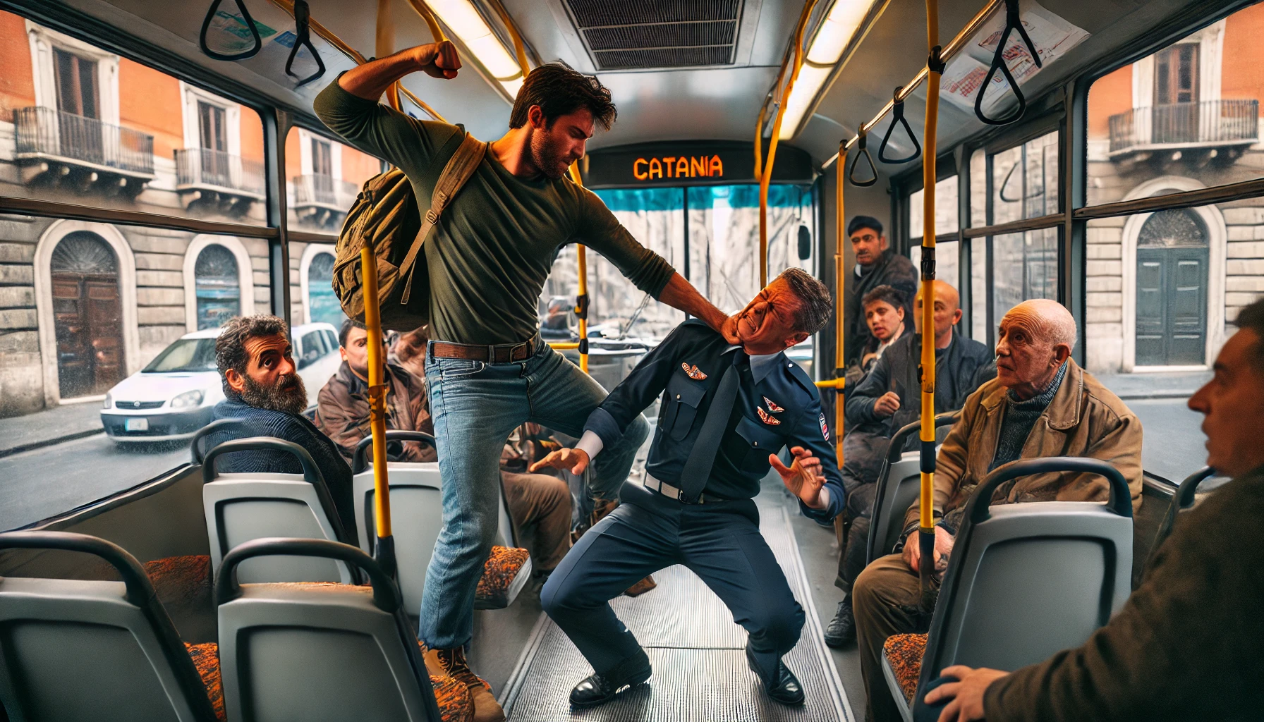 passeggero di autobus aggredisce l’autista