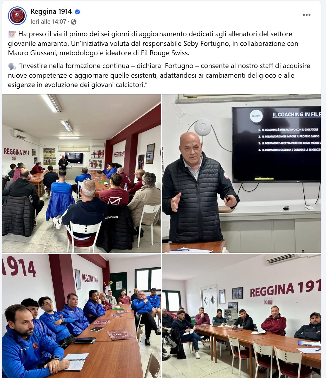 reggina corso allenatori