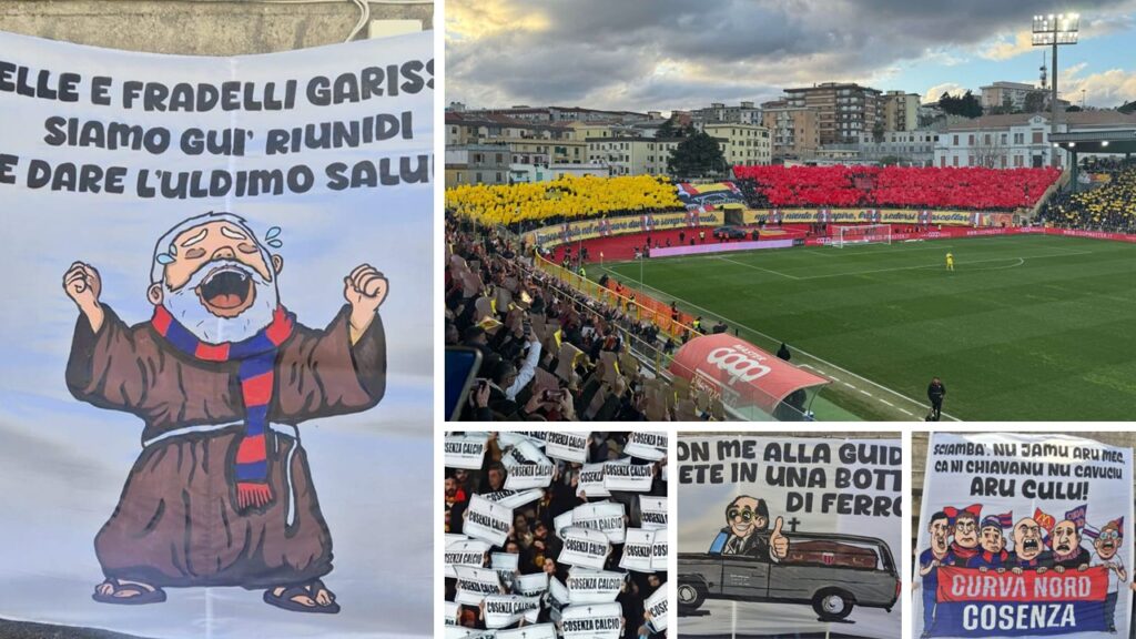 striscioni sfottò catanzaro cosenza