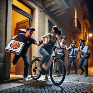 tenta di rubare bici ad un rider mentre consegna pizze