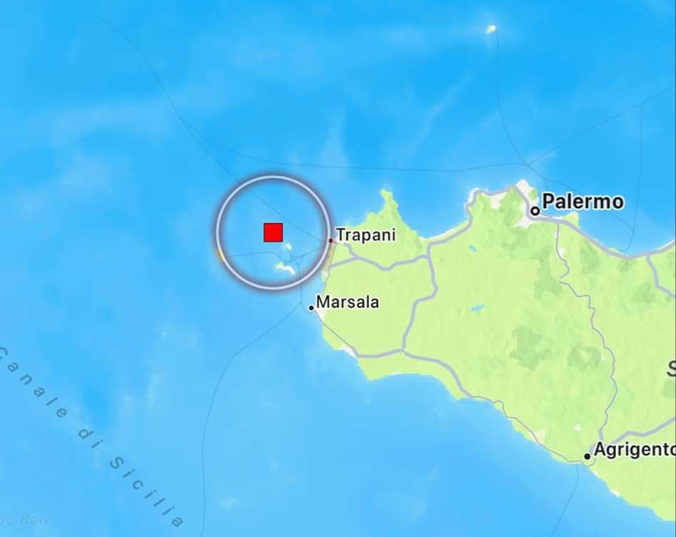 terremoto alle isole Egadi