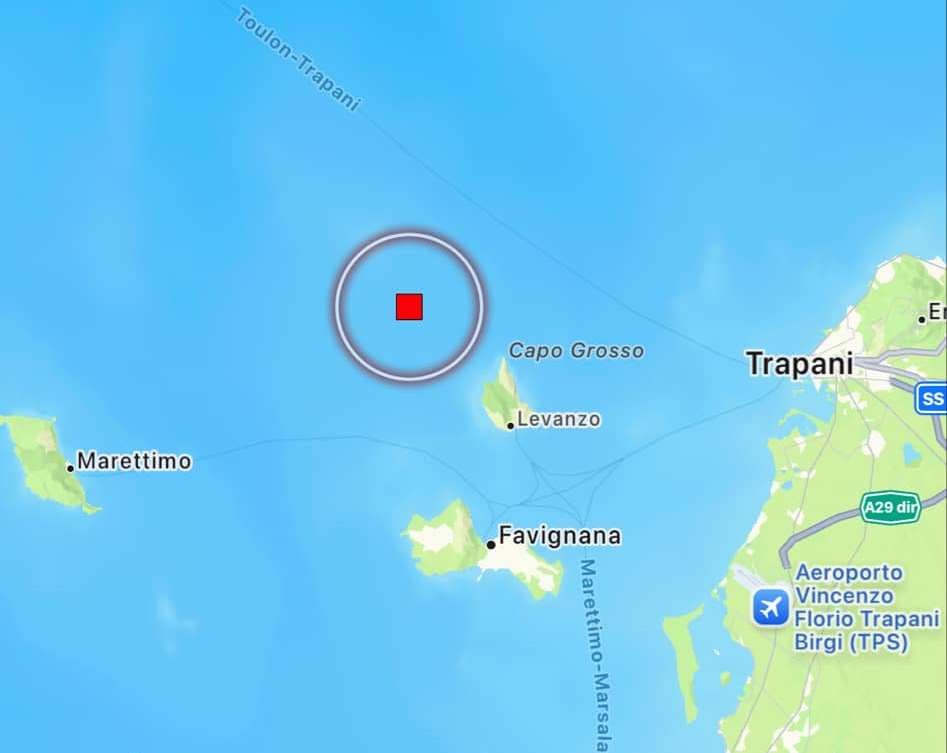 terremoto alle isole Egadi
