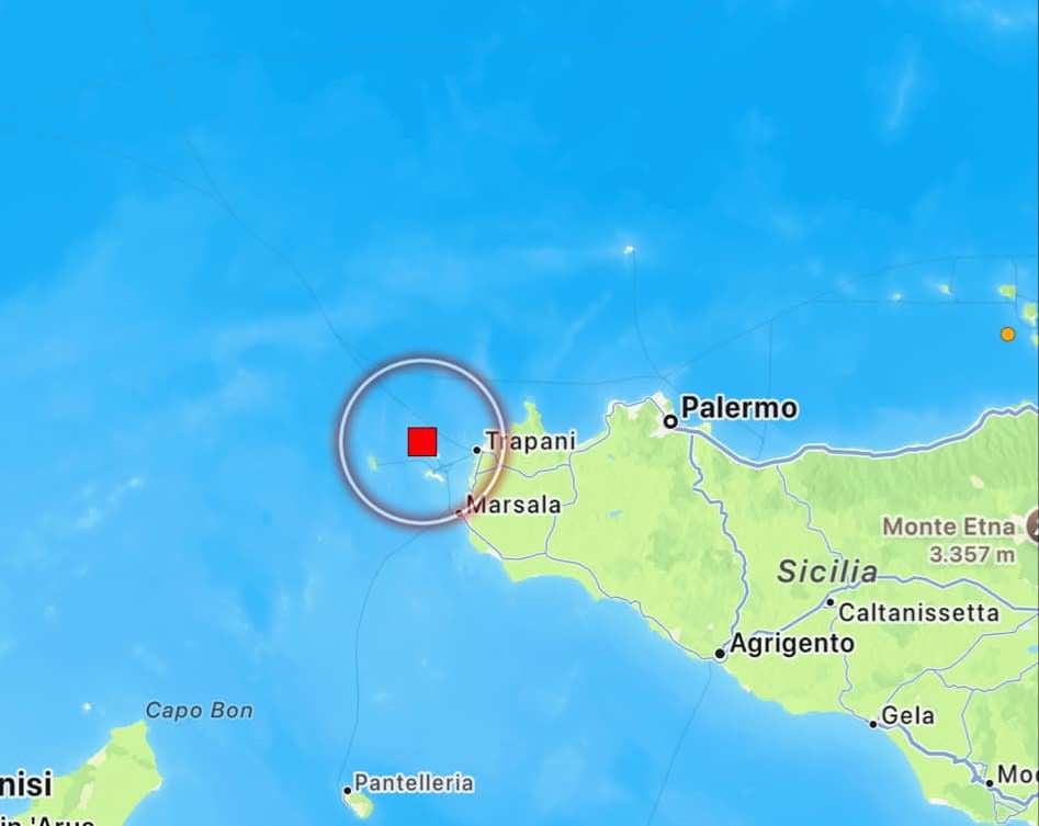 terremoto alle isole Egadi