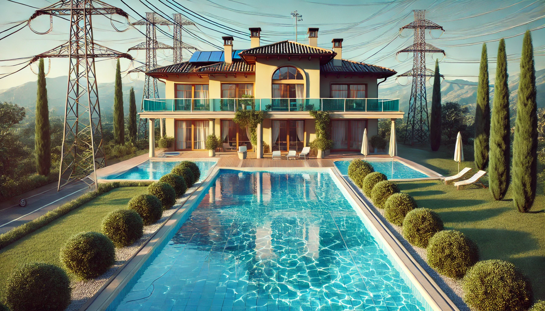 villa con piscina
