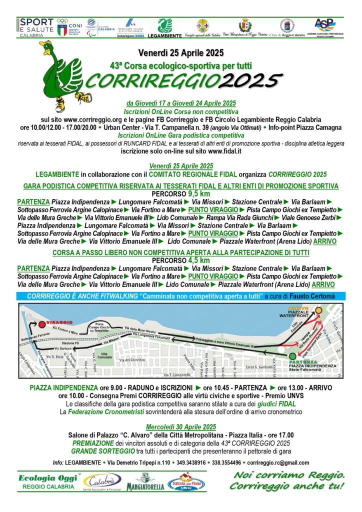 Corrireggio programma corsa