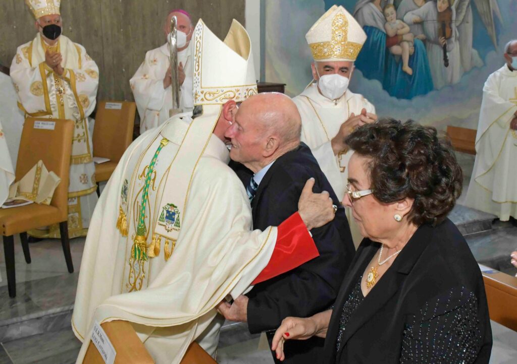 Arcivesco Morrone con il papà Rosario