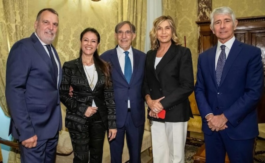 Da sinistra Marco Tardelli, Giusy Versace, Ignazio La Russa, Myrta Merlino e Andrea Abodi