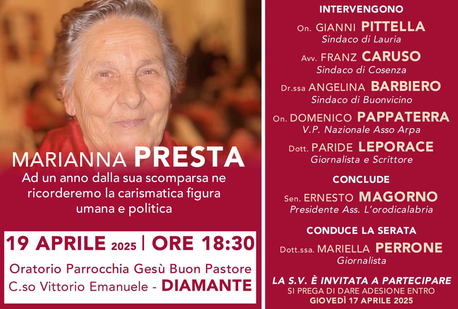 Evento per Marianna Presta