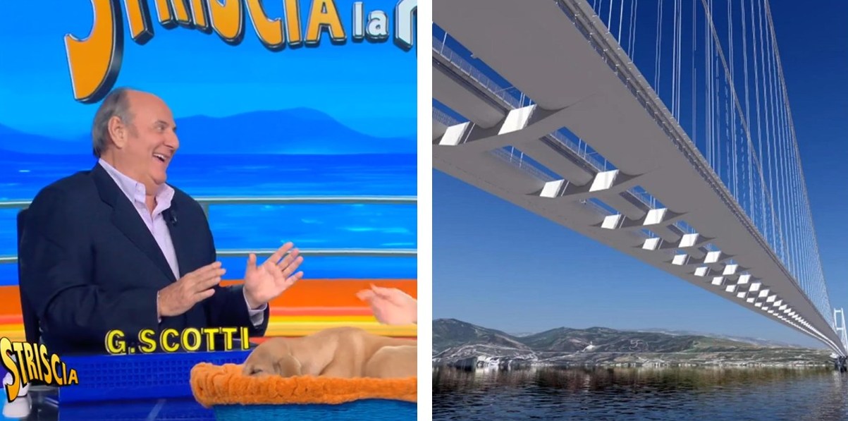 Gerry Scotti e Ponte sullo Stretto