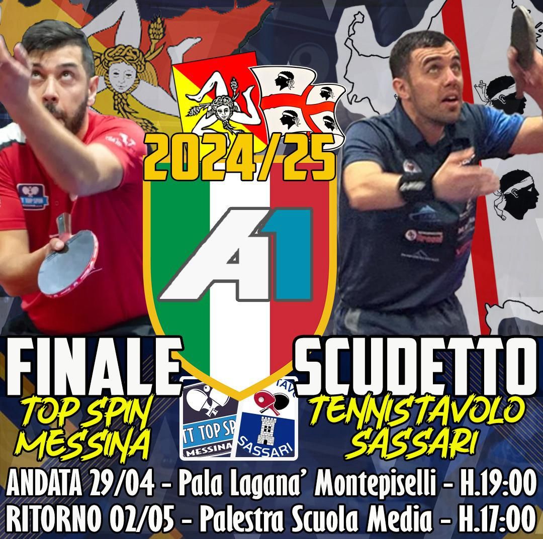 Locandina finale Scudetto Top Spin Messina-Sassari