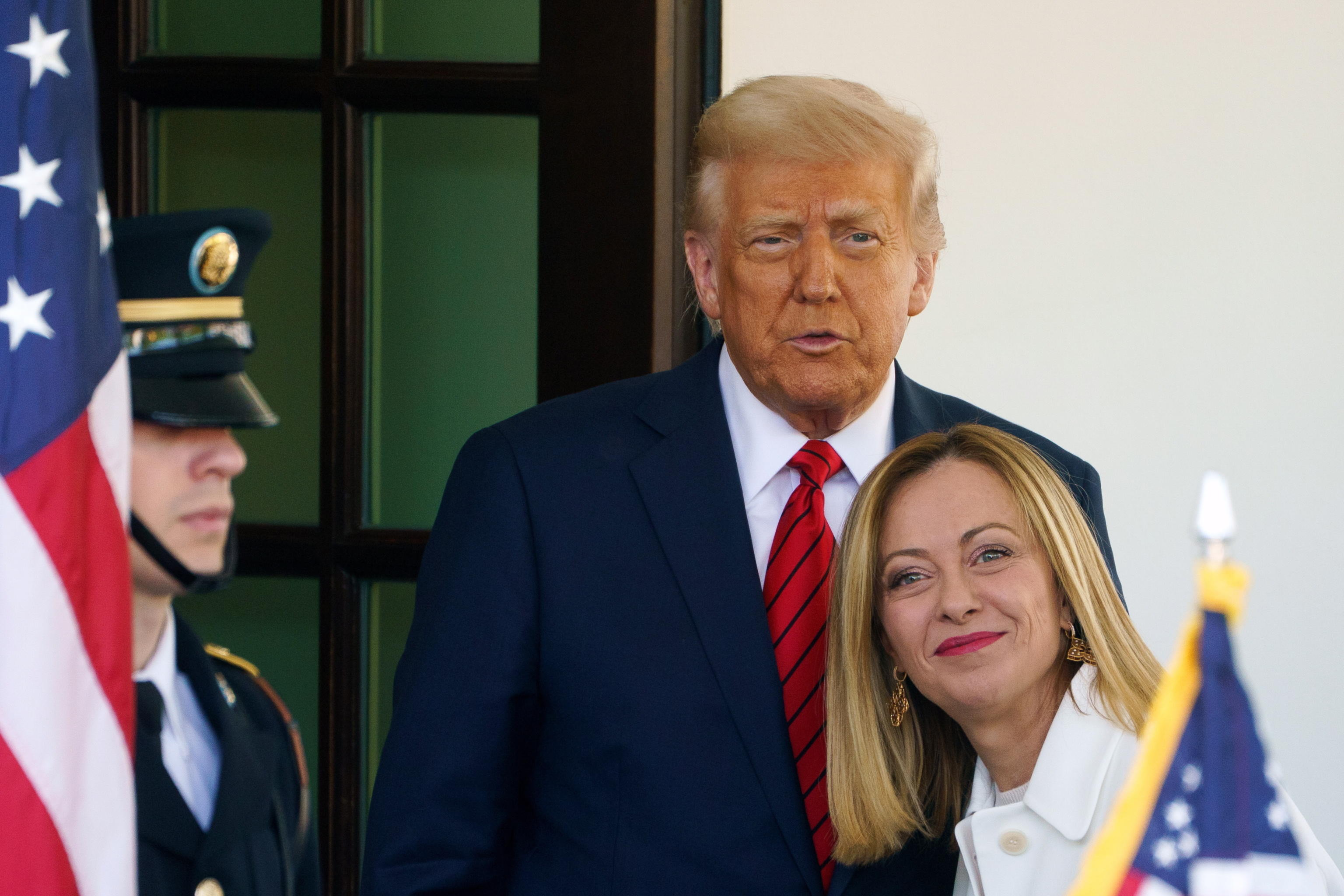 Italian Prime Minister Giorgia Meloni meets with US President Donald Trump in Washington