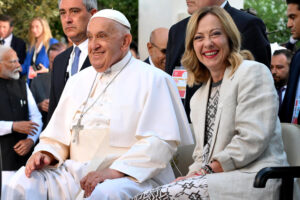 Papa Francesco e Giorgia Meloni
