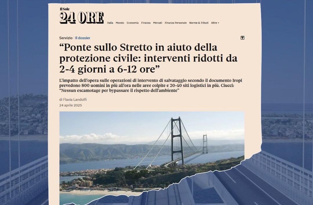 Ponte sullo Stretto sul Sole 24 ore