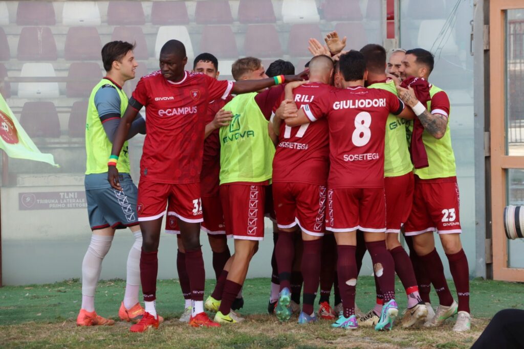 Reggina-Castrumfavara esultanza