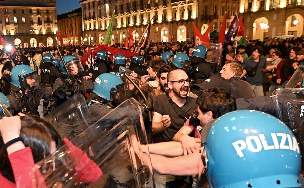Scontri a Torino 25 aprile