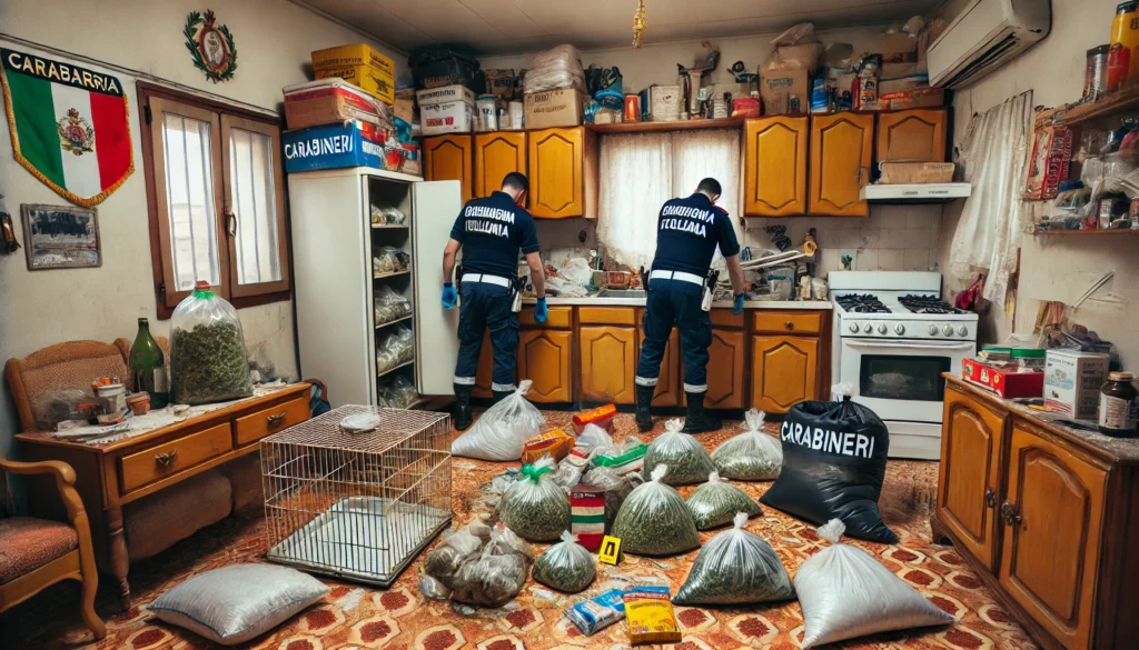 arresto droga in casa