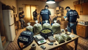 arresto polizia droga in casa