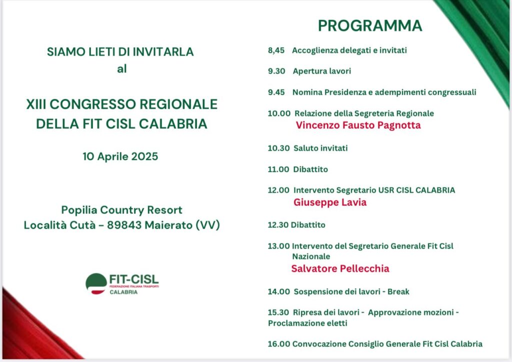 congresso FIT CISL CALABRIA (1)