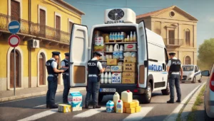 furgone fermato dalla polizia stradale