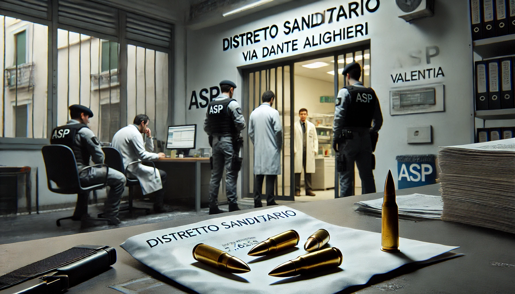 minacce proiettili medici asp