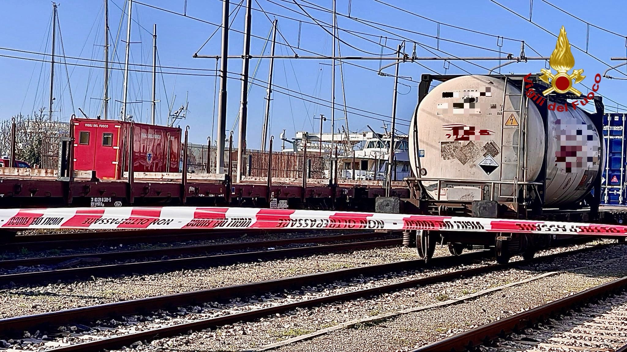 perdita di sostanza acida da un vagone ferroviario