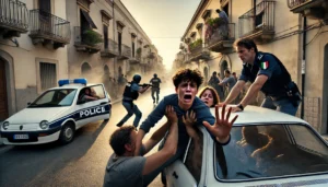 ragazzino ferma polizia
