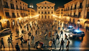 rissa in piazza