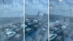 traghetto caronte villa san giovanni messina ondeggia sullo stretto per il vento