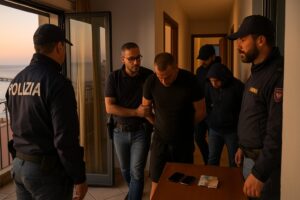 Arresto appartamento polizia