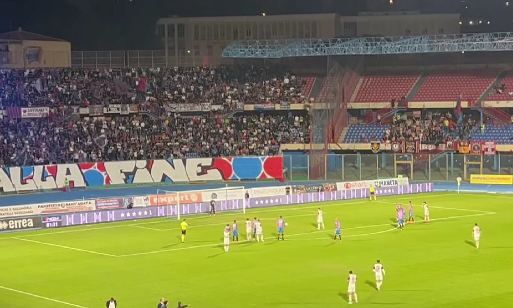 Catania Potenza rigore sbaglia da Caturano e parato da Dini