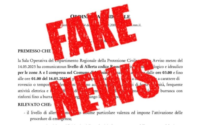 Fake news scuole chiuse messina