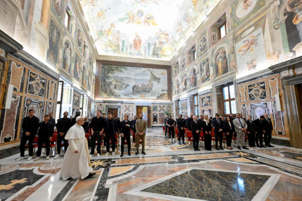 Il Napoli ricevuto da Papa Leone