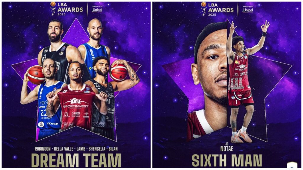 LBA Awards 2025 Trapani Robinson e Notae