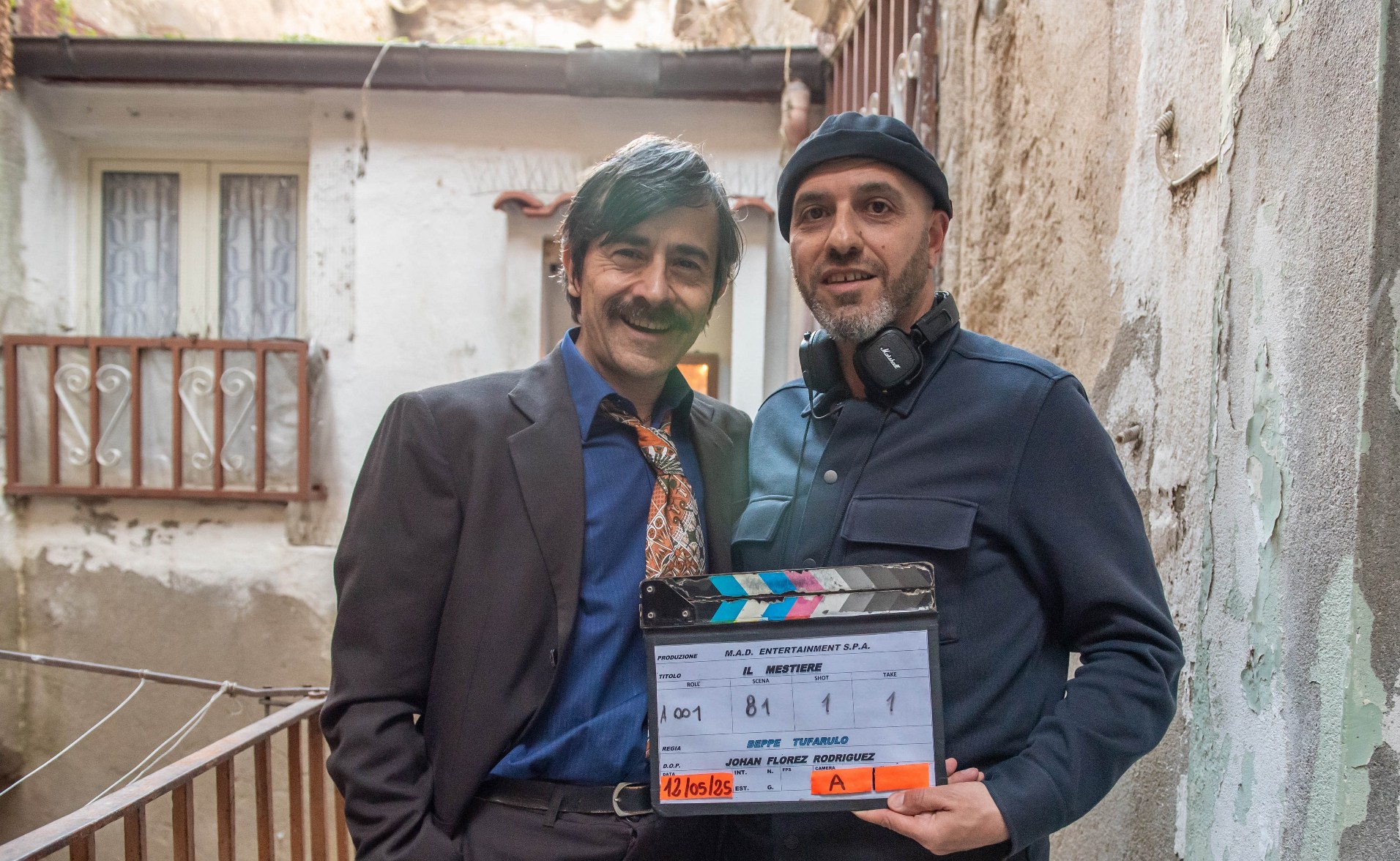 LUIGI LO CASCIO e BEPPE TUFARULO_sul_set_di_IL_MESTIERE_foto_Ass_Cul_ Krotografia_