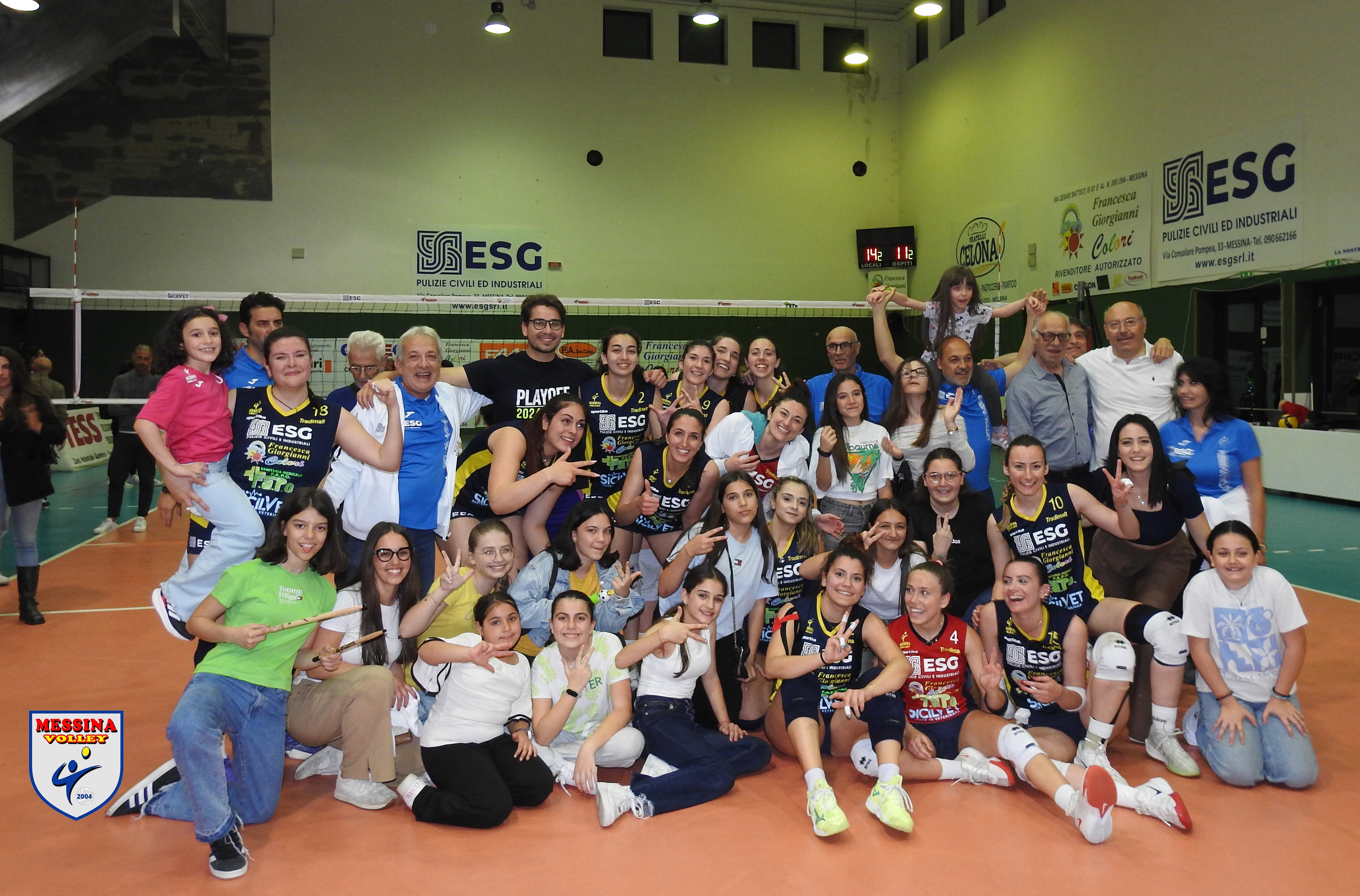 Messina Volley festeggia a fine gara