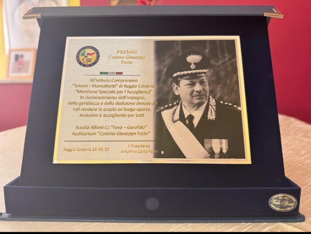 Progetto Riscopriamo i valori Associazione Colonello Cosimo Giuseppe Fazio