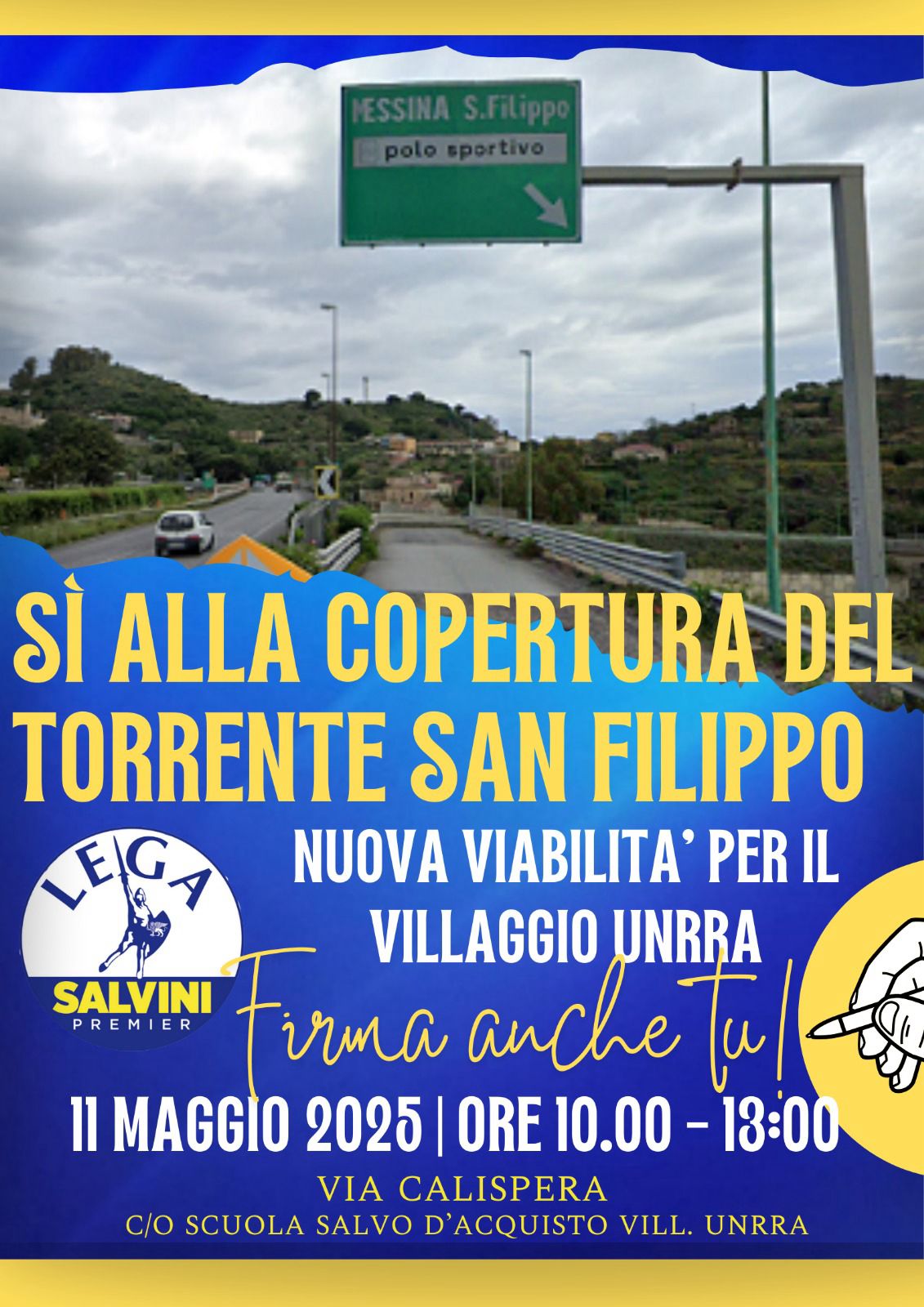Raccolta firme viabilità 11-5-2025 Villaggio UNRA