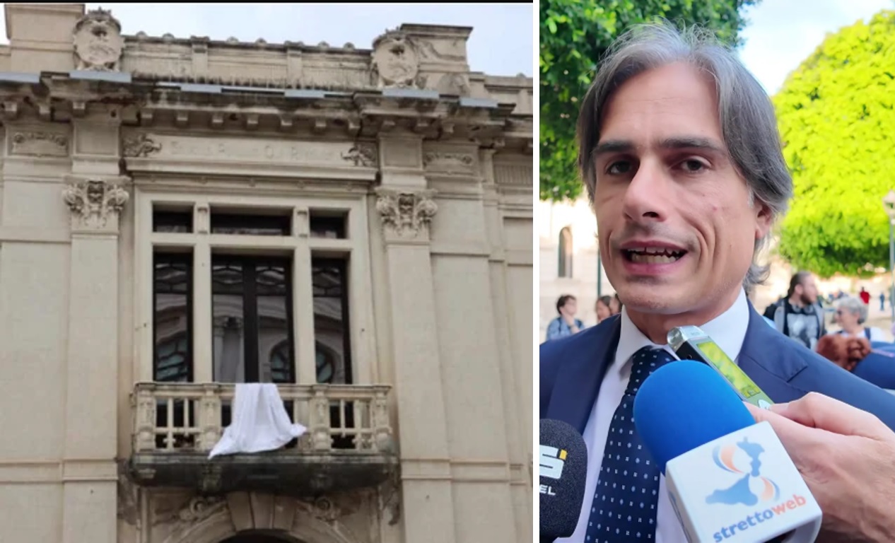 Sudario pro-Gaza a Reggio Calabria falcomatà