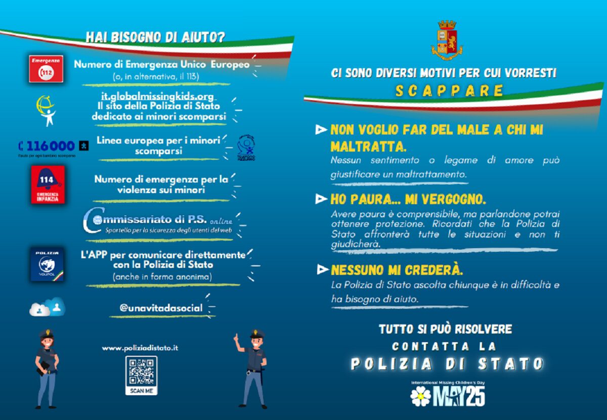 Volantino informativo Polizia Stato