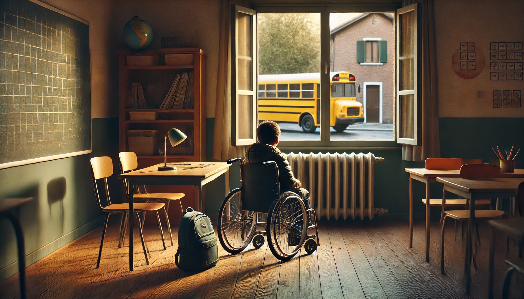 bimbo disabile scuolabus