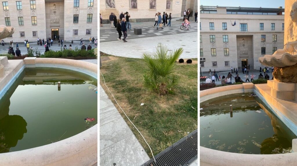 degrado sporcizia acqua verde piazza de nava