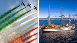 frecce tricolori - nave vespucci