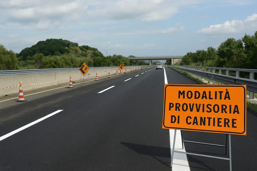 lavori autostrada cantiere