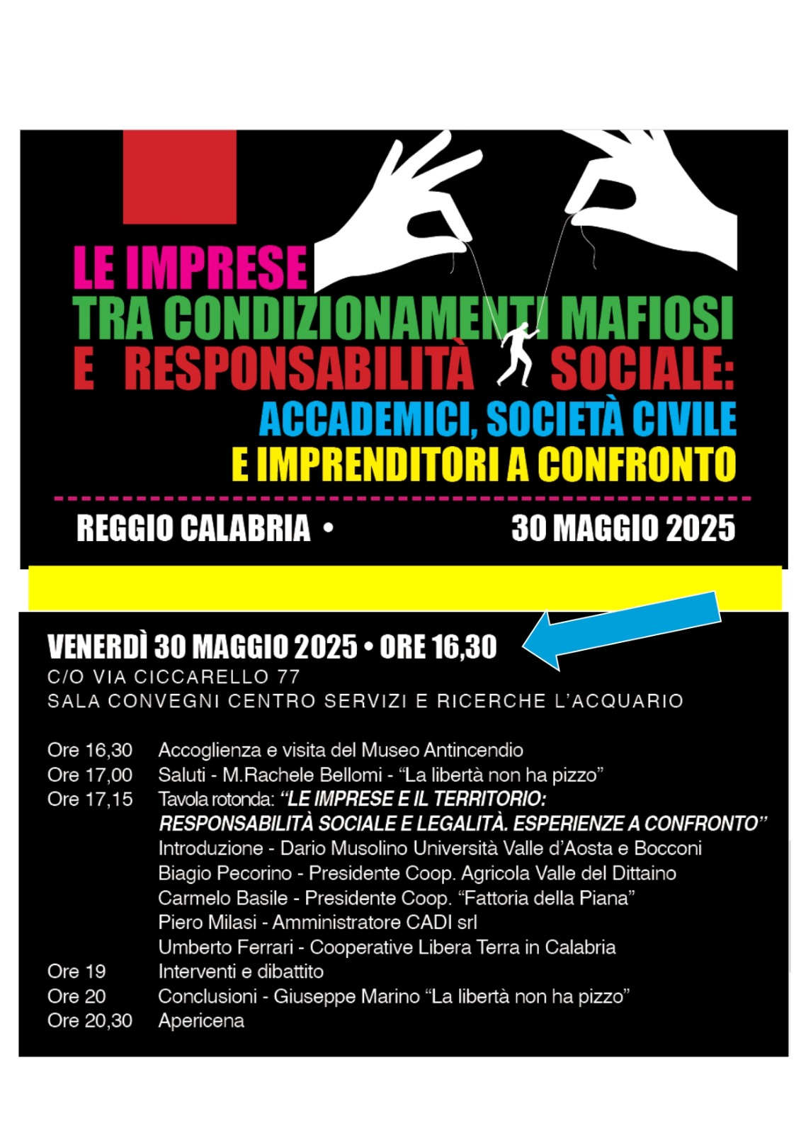 locandina evento imprese condizionamenti mafiosi