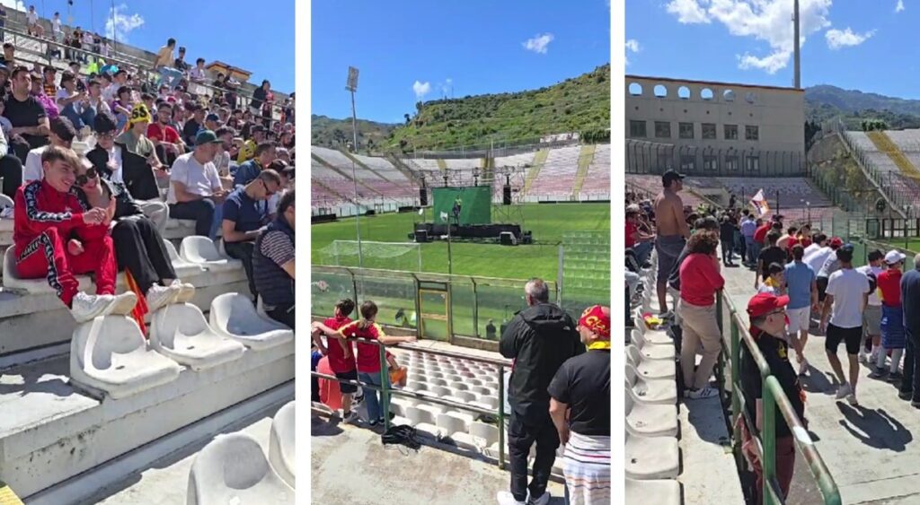 maxi schermo al franco scoglio per foggia messina