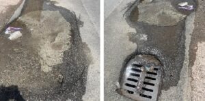 perdita d'acqua che scarica nel tombino a reggio calabria