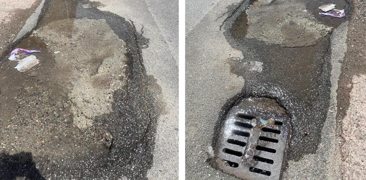 perdita d’acqua che scarica nel tombino a reggio calabria