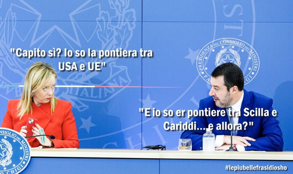 ponte stretto meloni salvini vignetta osho