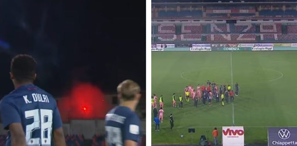 razzi cosenza cesena partita sospesa